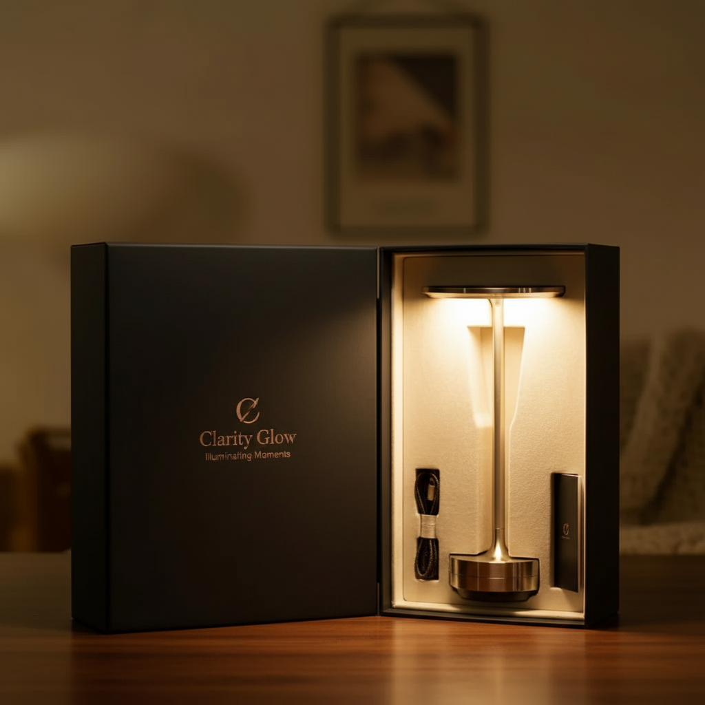 ClarityGlow DeLuxe | Wireless LED Table Lamp