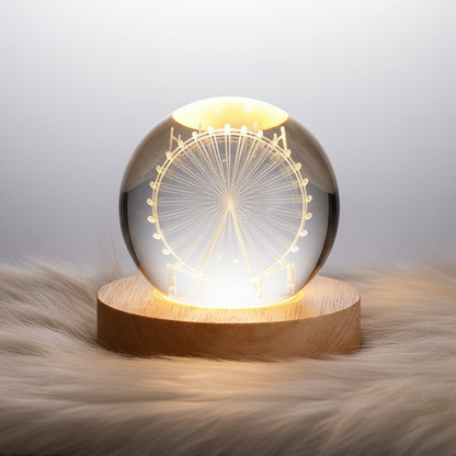 3D Kristall Nachtlicht Kugel - MoonlitOrb