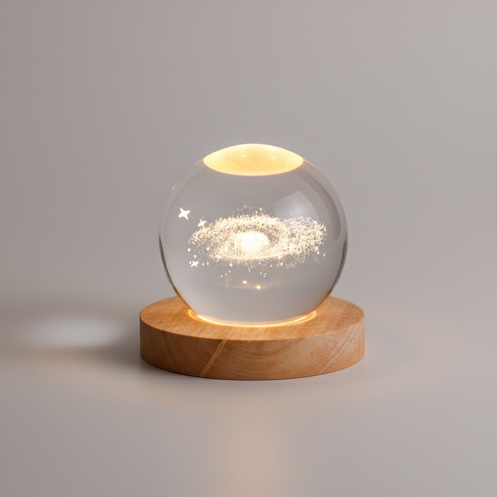 3D Kristall Nachtlicht Kugel - MoonlitOrb