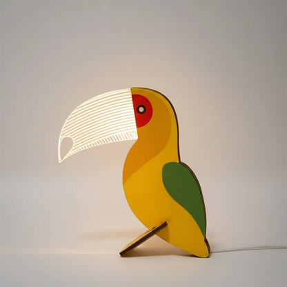 Acryl Holz LED Lampe - Glowfauna