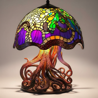 Bunte Glasin Glas Tischlampe - Glowmoss