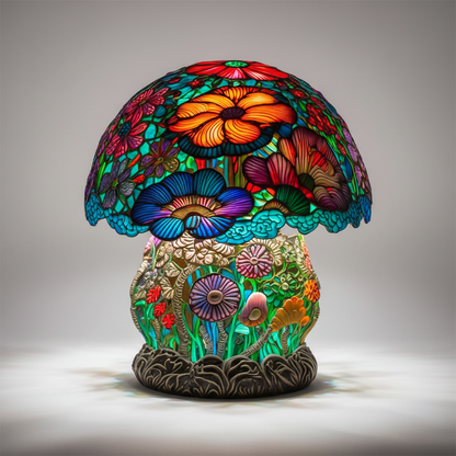 Bunte Glasin Glas Tischlampe - Glowmoss