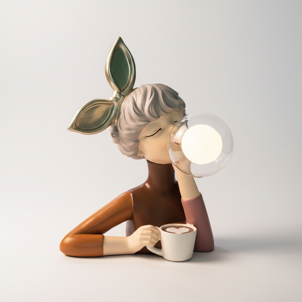 Dekorative Leuchte Mit Glasschirm - CozyMuse