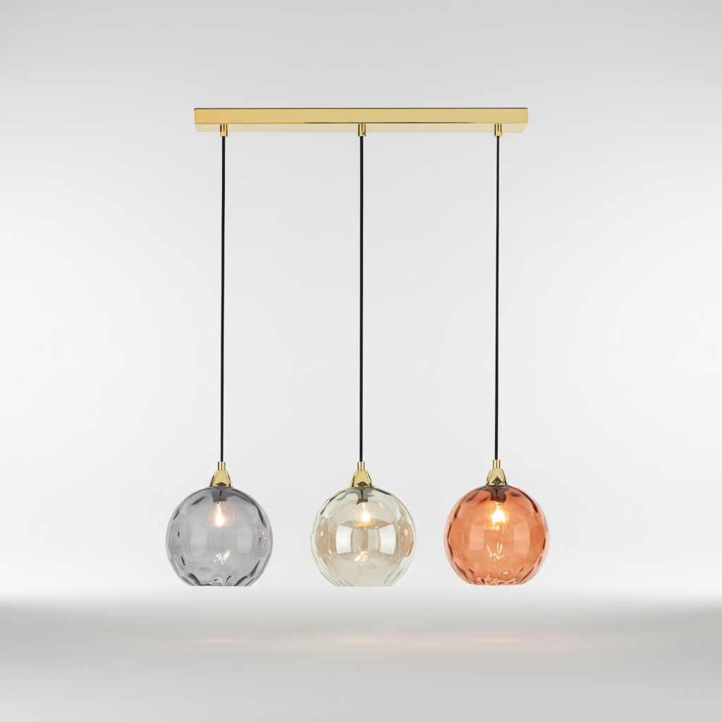 Dreiflammige Clusterleuchte - GlassGleam