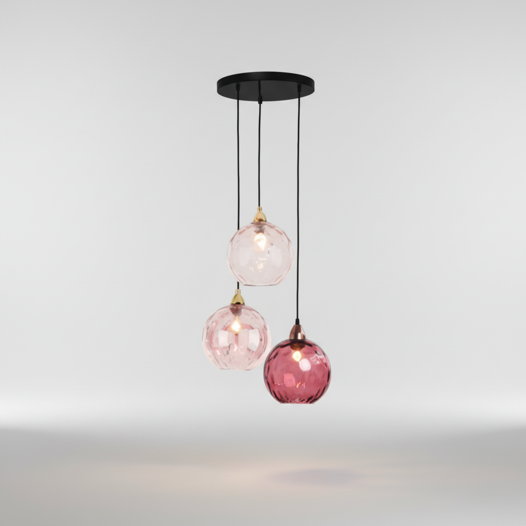 Dreiflammige Clusterleuchte - GlassGleam