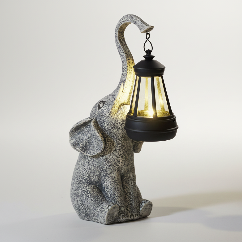 Freistehende Außenlampe Im Tierdesign - Glowphant