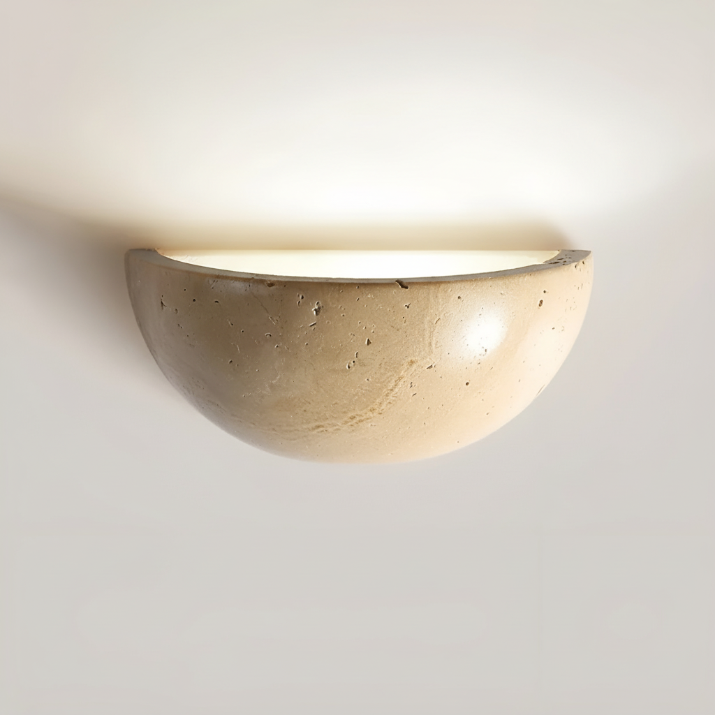 Halbrunde Steinwandleuchte - WabiShine