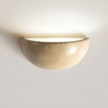 Halbrunde Steinwandleuchte - WabiShine