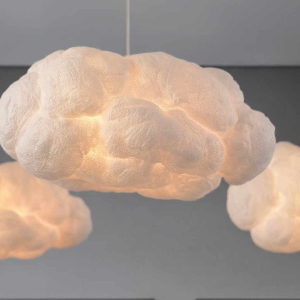 Hängelampe Wolkenform PVC Baumwolle - Cloudora