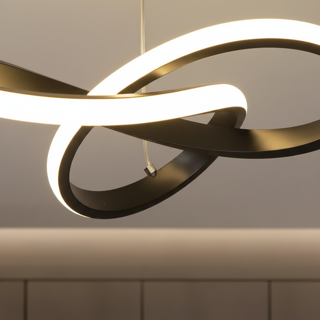 Hängende Wellenförmige Lampe - HaloWeave