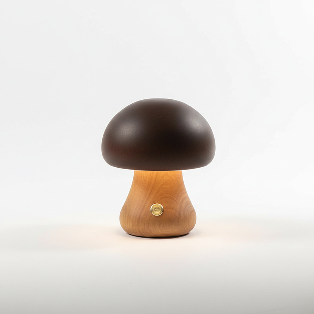 Hölzernes Pilznachtlicht - GlowMush