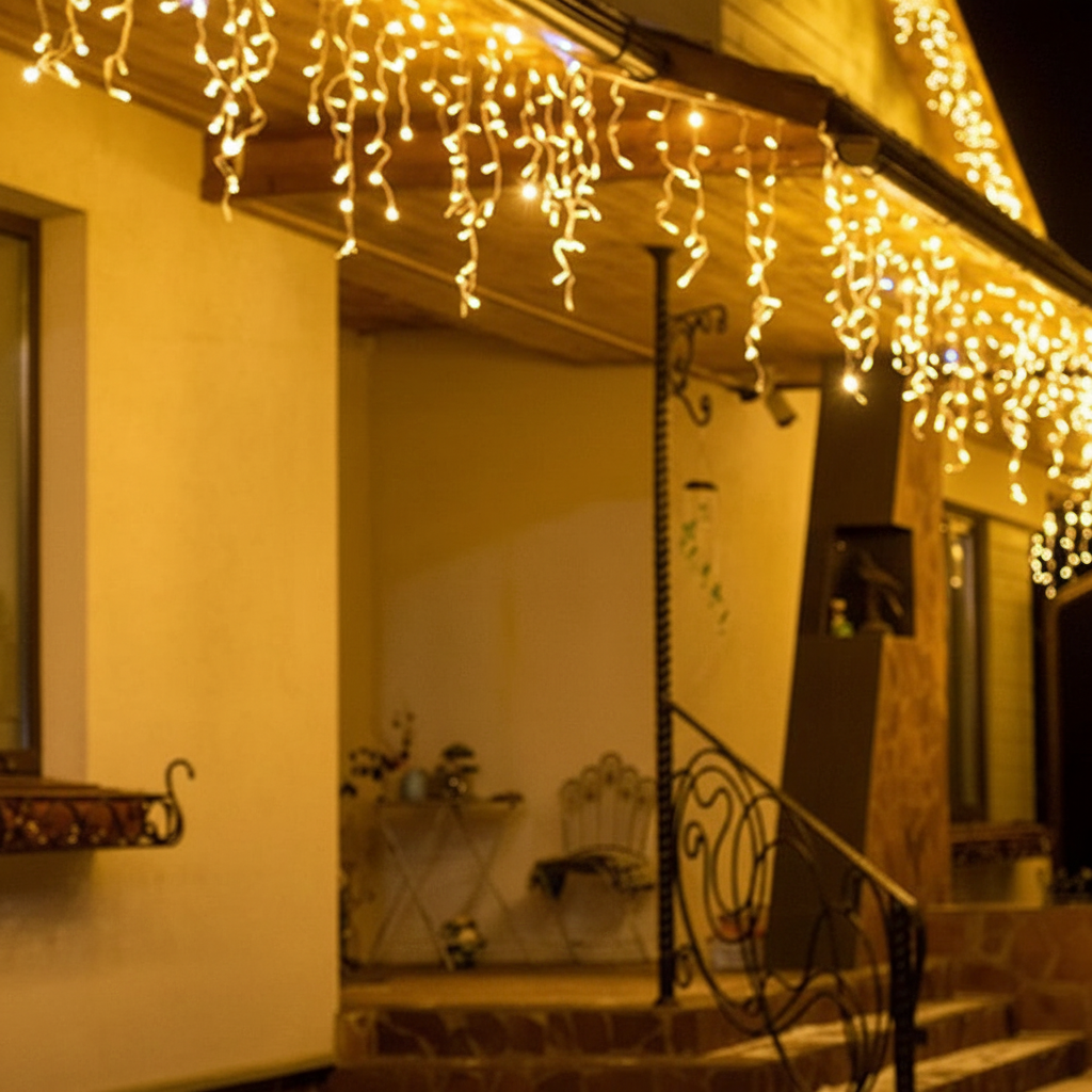 LED Eiszapfen Lichterkette Außen - IceLumin