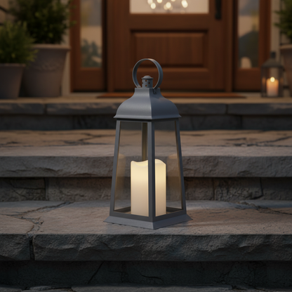 LED Kerzenlaterne Mit Glas - PorchAura