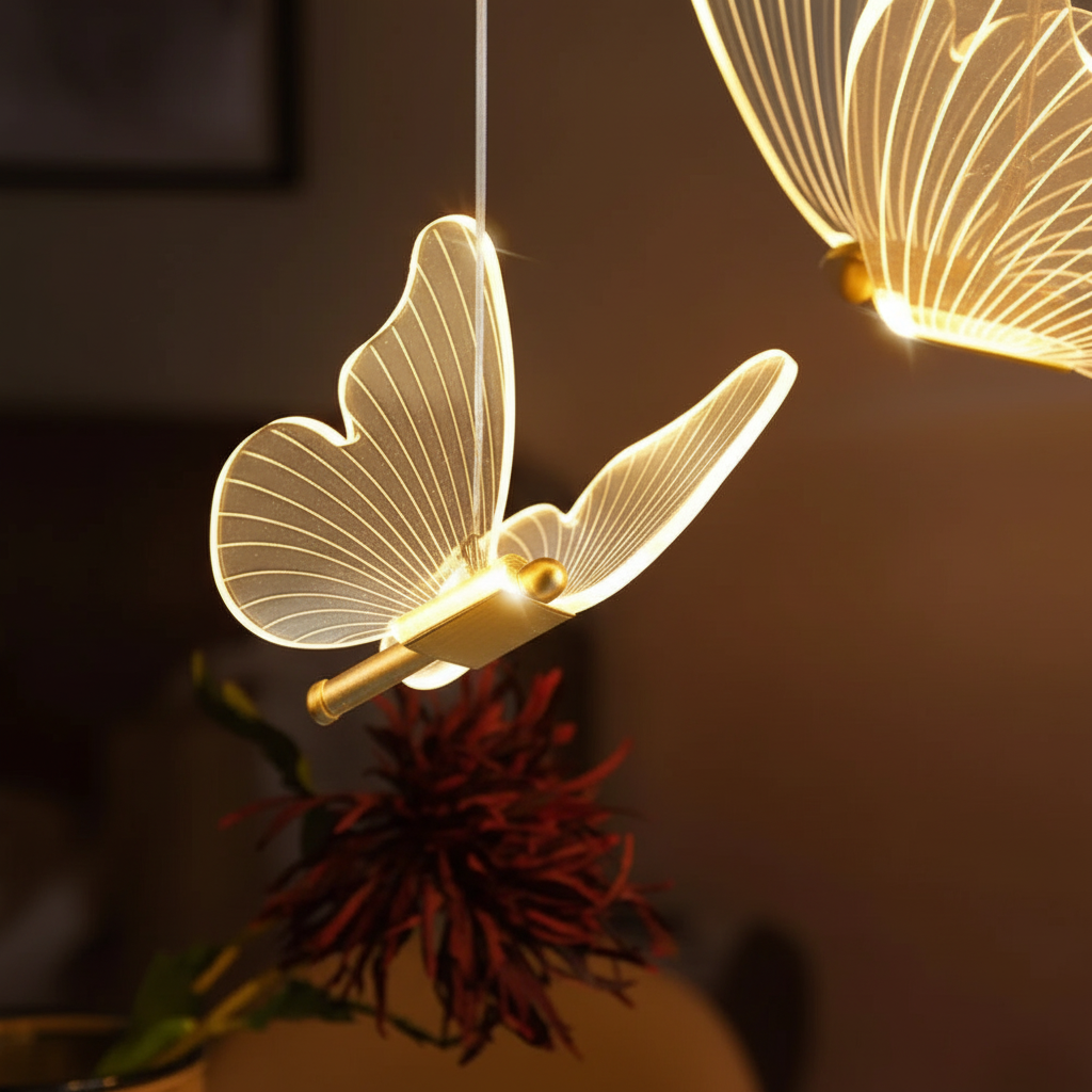 LED Schmetterling Hängeleuchte - Glowflutter