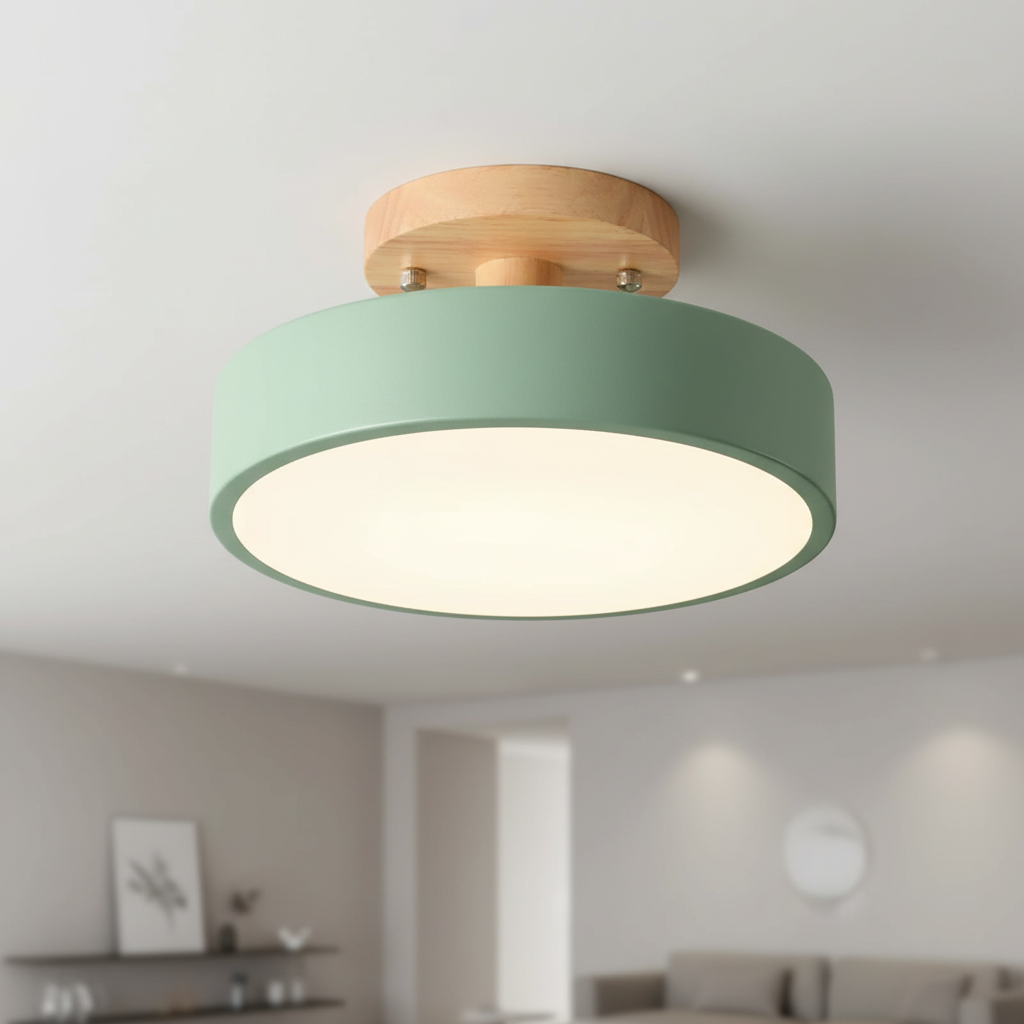 Minimalistisches Flaches Deckenleuchtenmodell - Woodluma