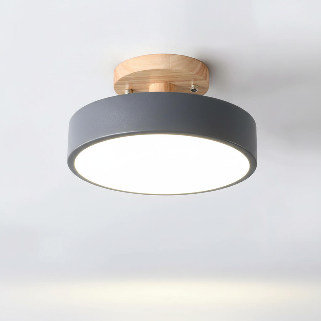 Minimalistisches Flaches Deckenleuchtenmodell - Woodluma