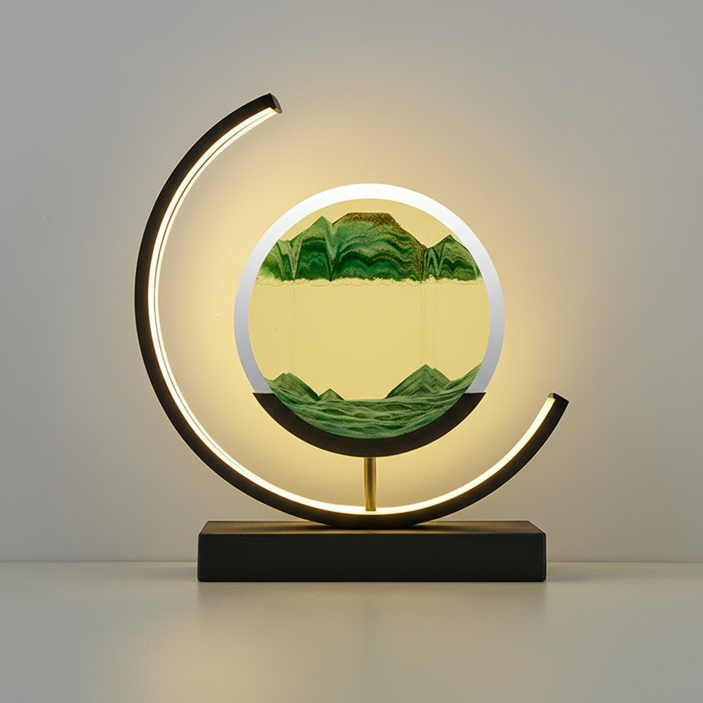 Moderne 3D Sandschalen Tischlampe - Aequora