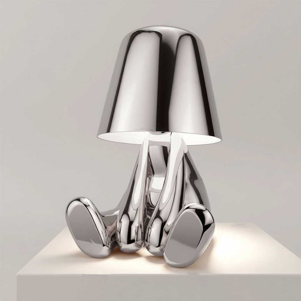 Moderne Tischlampe Metallfinish - AuraBuddy