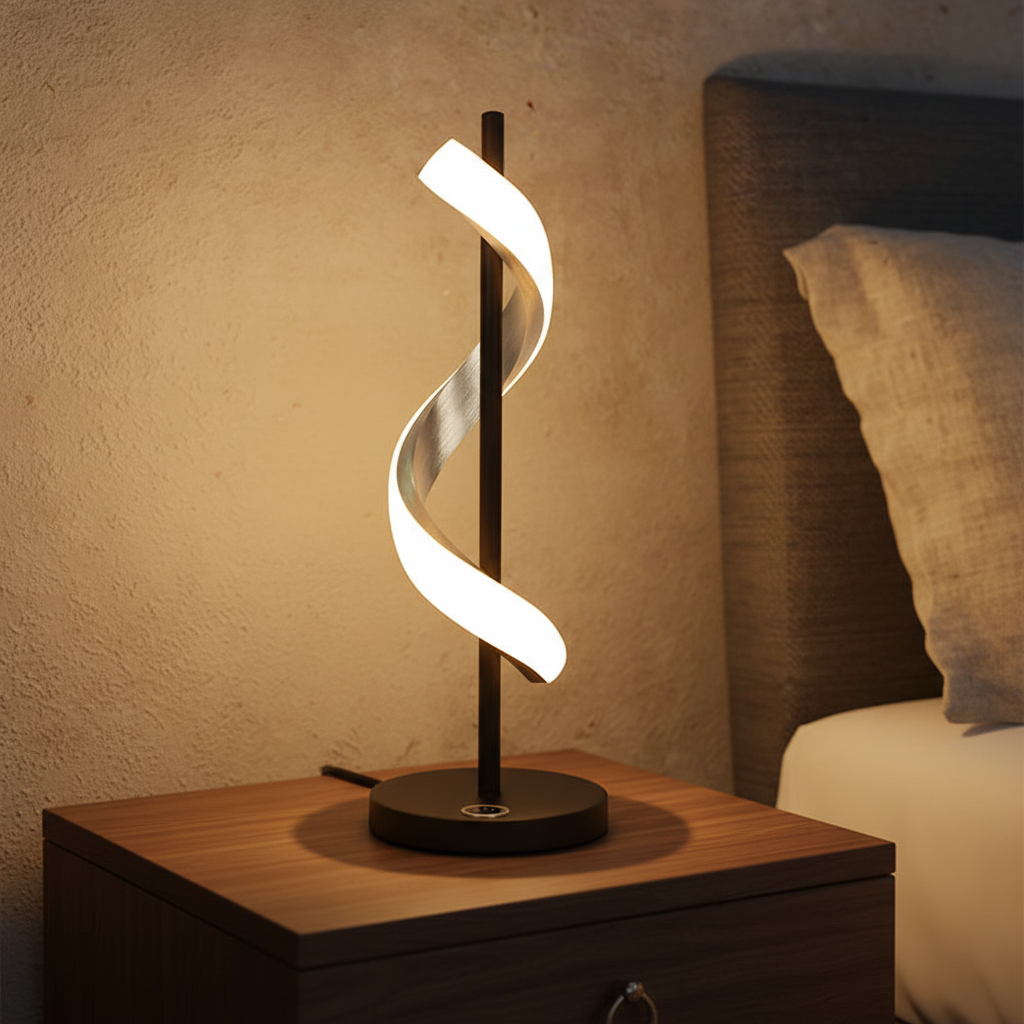 Moderne Tischlampe Mit Wellendesign - Glowspire