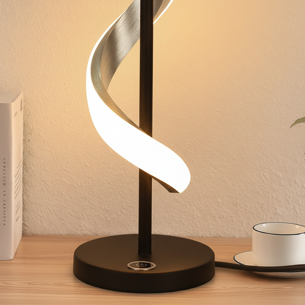 Moderne Tischlampe Mit Wellendesign - Glowspire