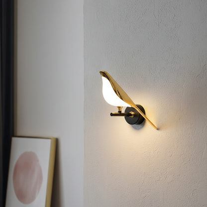 Moderne Goldene Wandlampe - Aurabird
