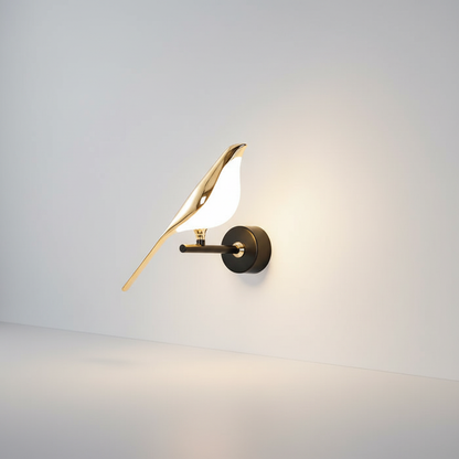 Moderne Goldene Wandlampe - Aurabird