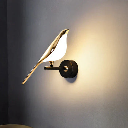 Moderne Goldene Wandlampe - Aurabird