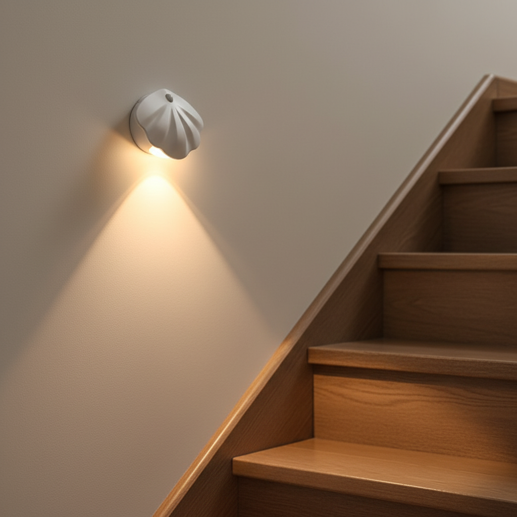 Muschelförmige Wandlampe - NightShell