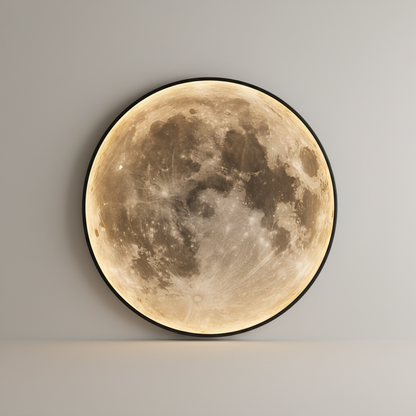 Runde Wandlampe Mit Monddruck - Moonique
