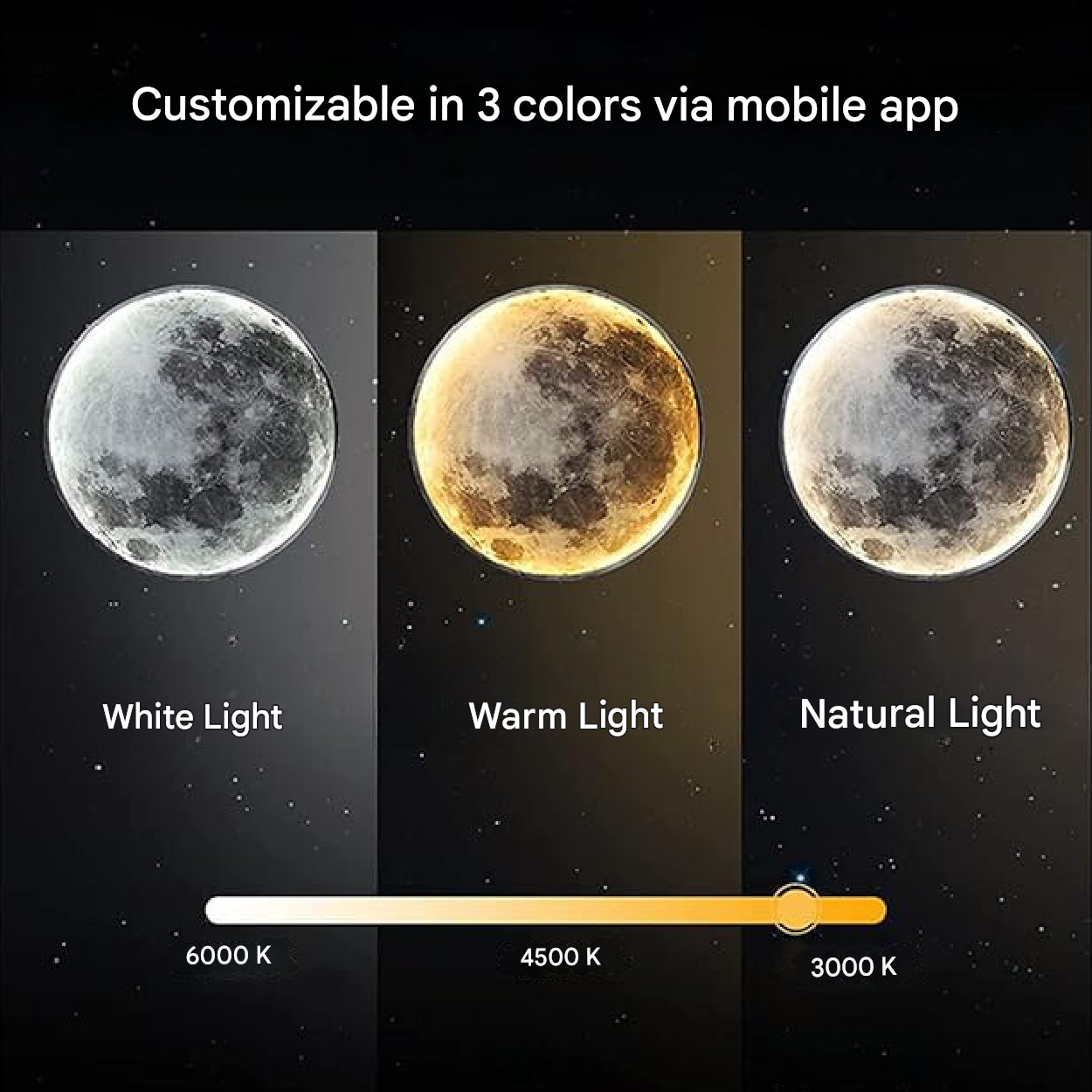 Round Wall Lamp with Moon Print - Moonique