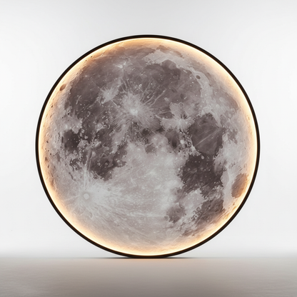 Runde Wandlampe Mit Monddruck - Moonique