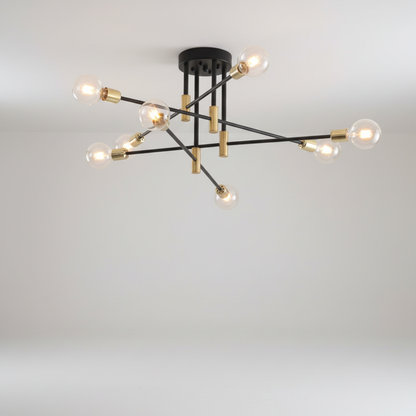 Schwarz Gold Kronleuchter Design - NoctiGold