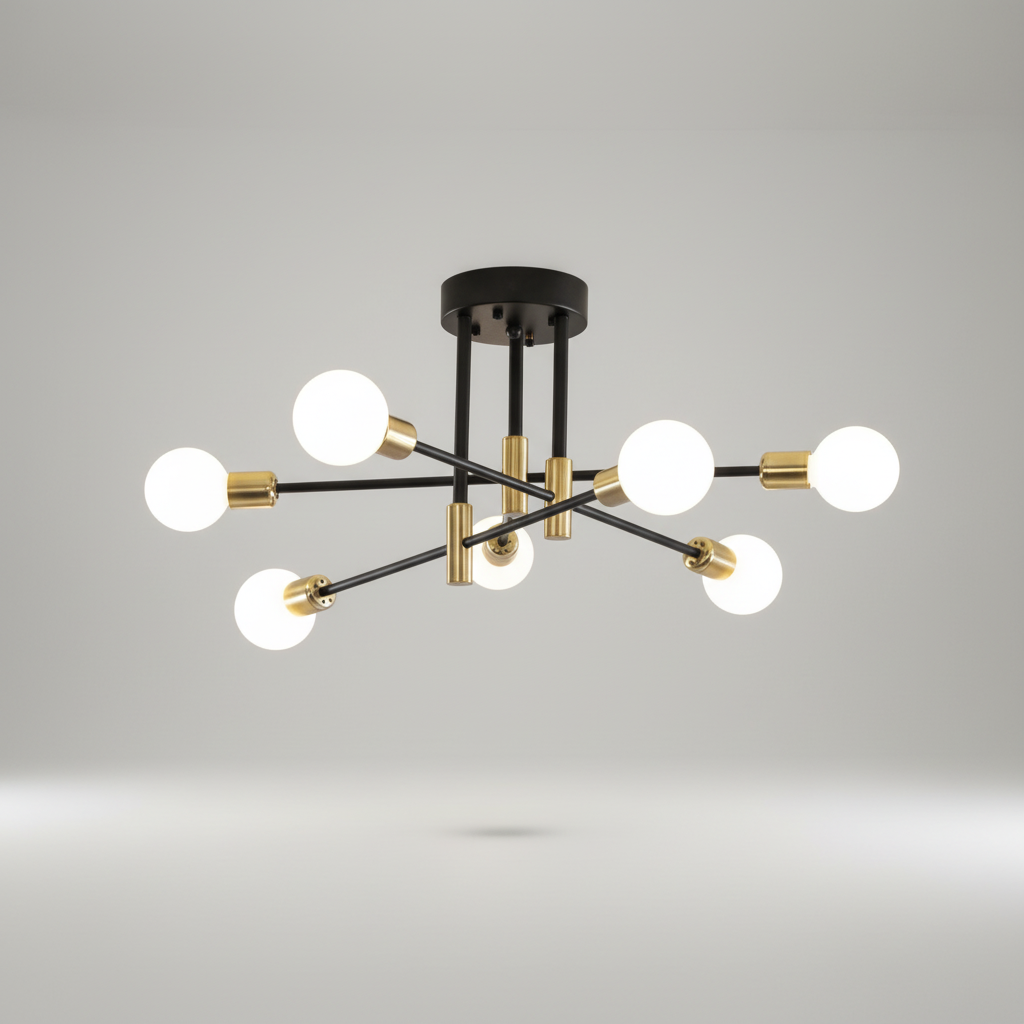 Schwarz Gold Kronleuchter Design - NoctiGold