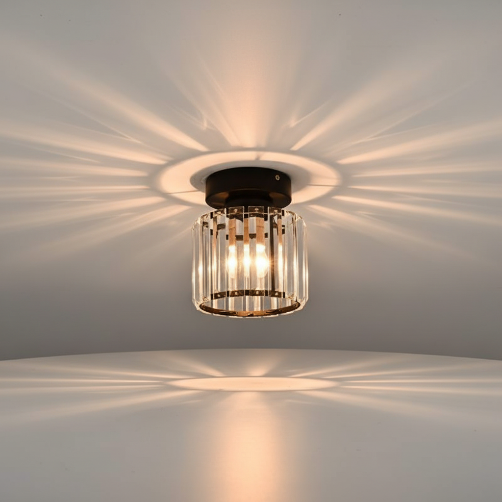 Semi Flush Kristall Deckenleuchte - Glanzara