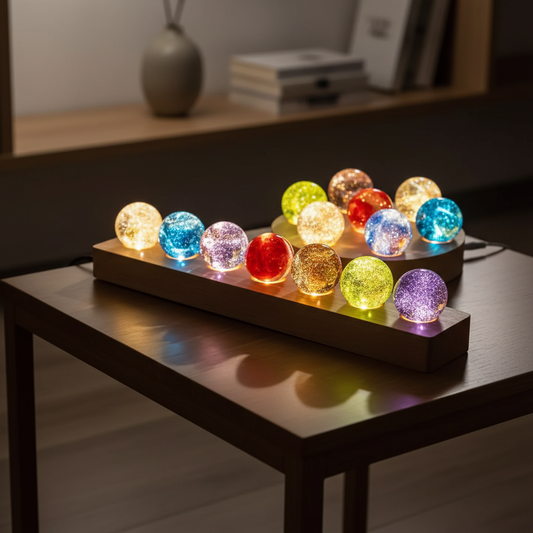 Siebenteilige Kristallkugel Leuchte - Aurasphere