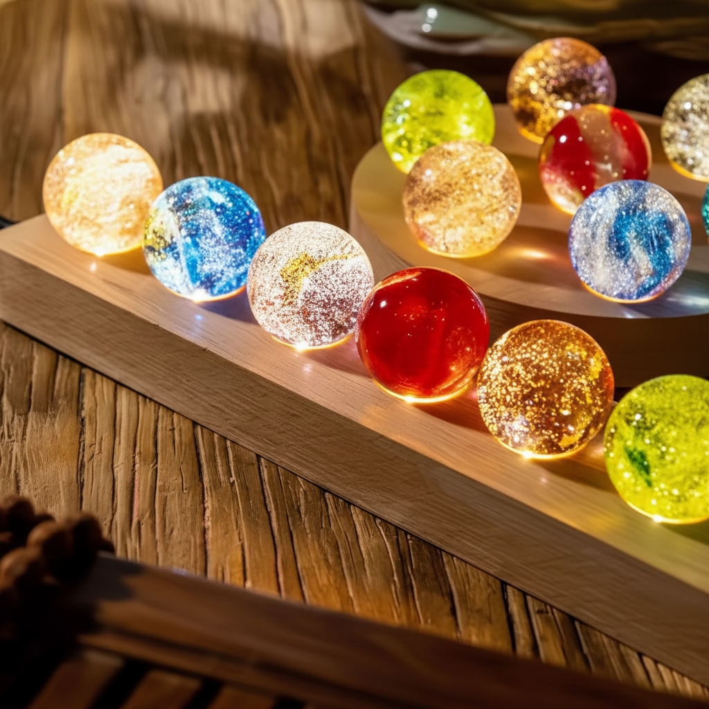 Siebenteilige Kristallkugel Leuchte - Aurasphere