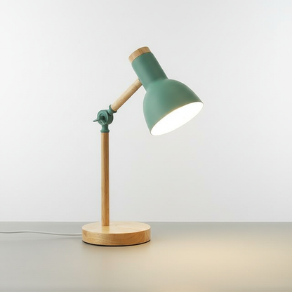 Skandinavische Tischlampe Holz Metall - Lumibrook