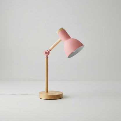 Skandinavische Tischlampe Holz Metall - Lumibrook