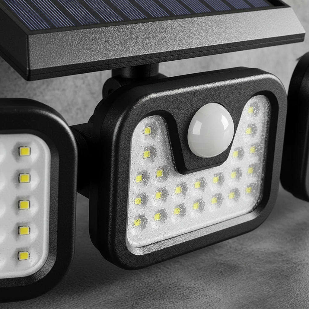 Solarbetriebene Wandlampe - GlowSentinel