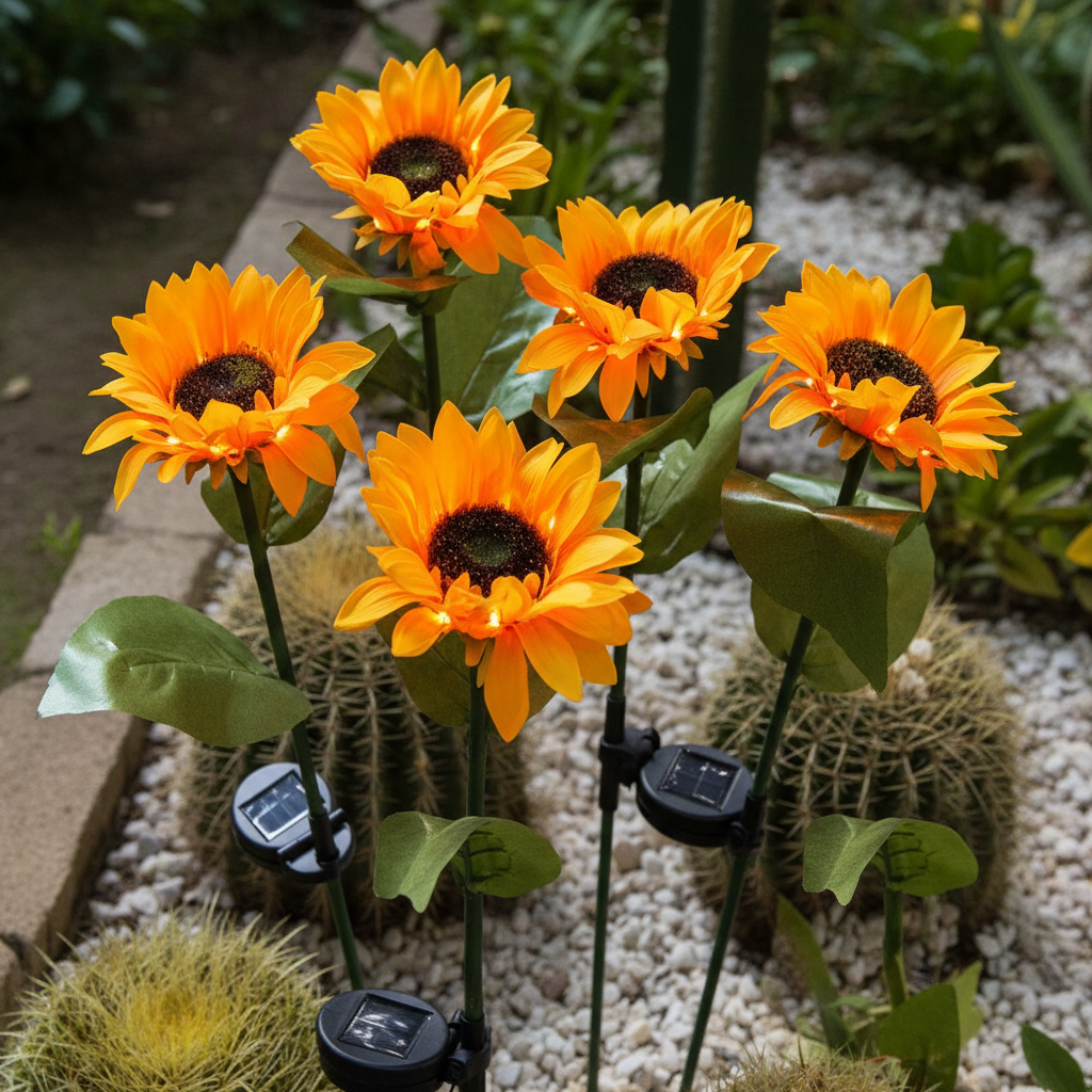 Solarbetriebene Dekorative Sonnenblume - Solarpetal