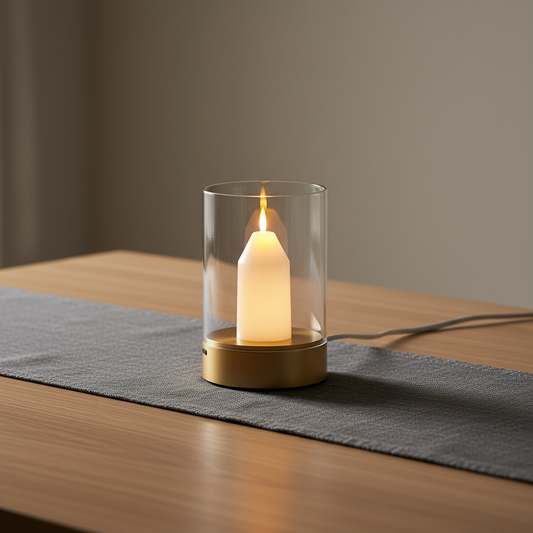 Transparenter LED Kerzenzylinder - HandGlim