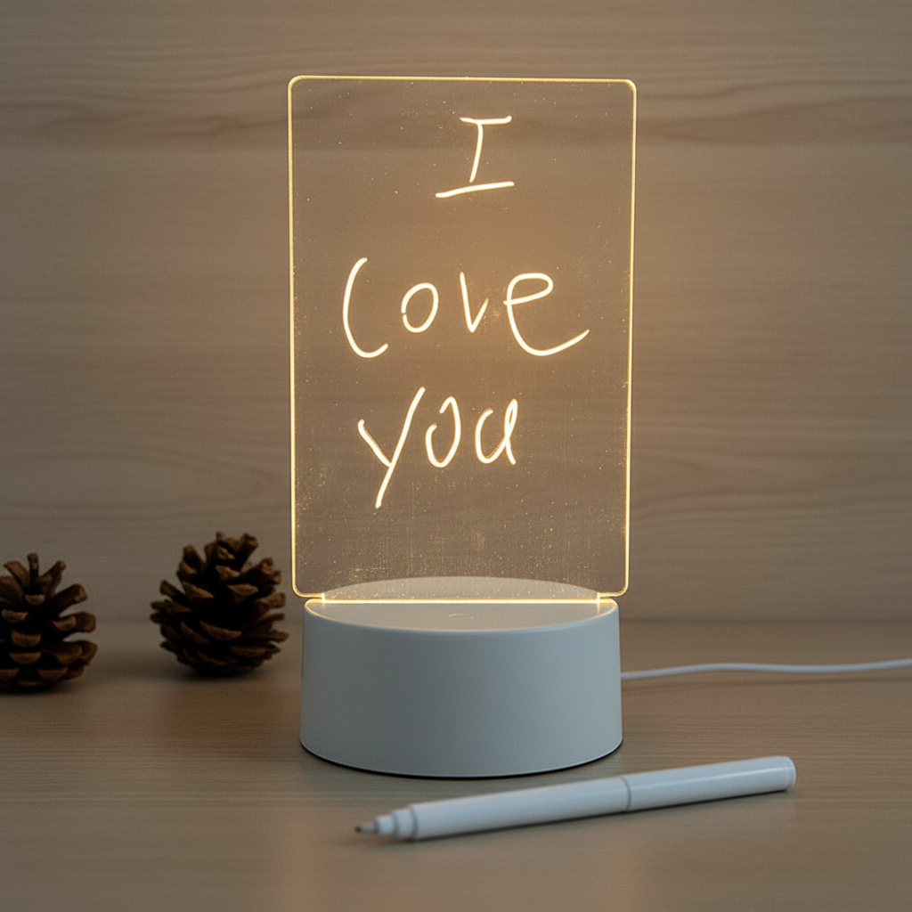 Transparentes Acryl Notizbrett - GlowMemo