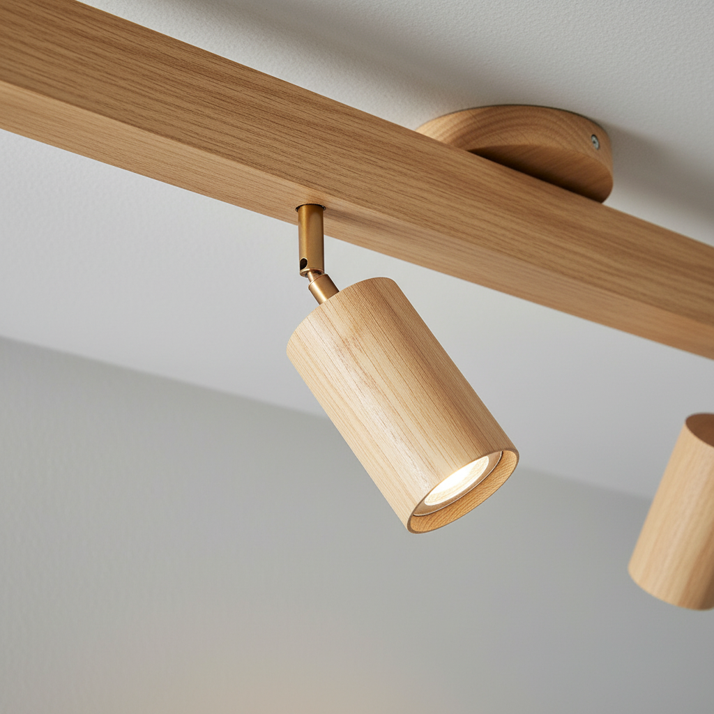 Verstellbare Spotleuchte Holz - Ecobeam