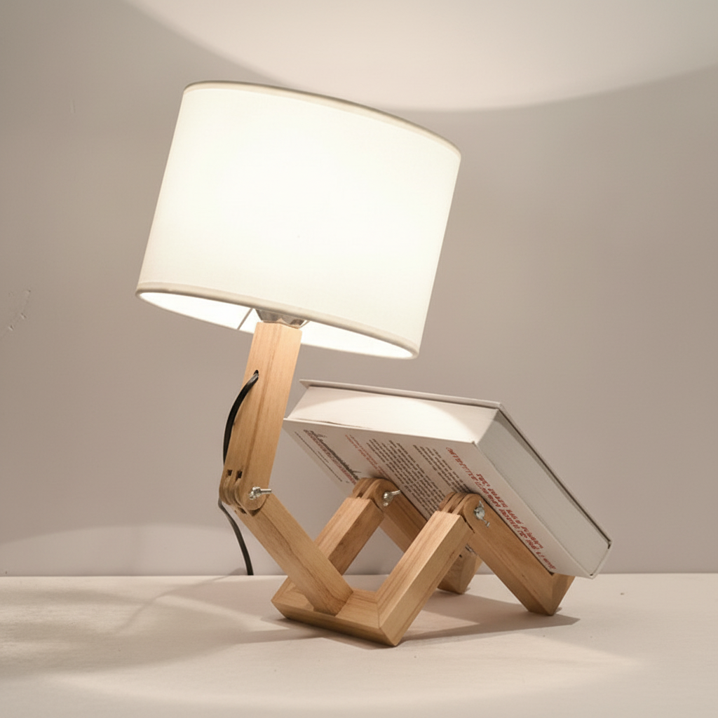 Verstellbare Hölzerne Tischlampe - Lampique