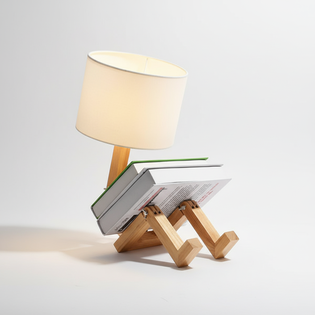 Verstellbare Hölzerne Tischlampe - Lampique