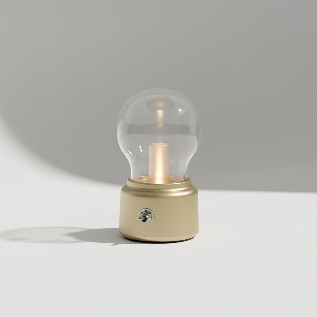 Vintage Tischlampe Aus Glas - AmbiBulb