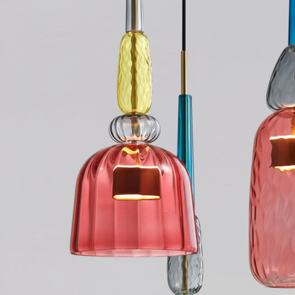 Zylindrische Glas Hängeleuchte - Colorluma