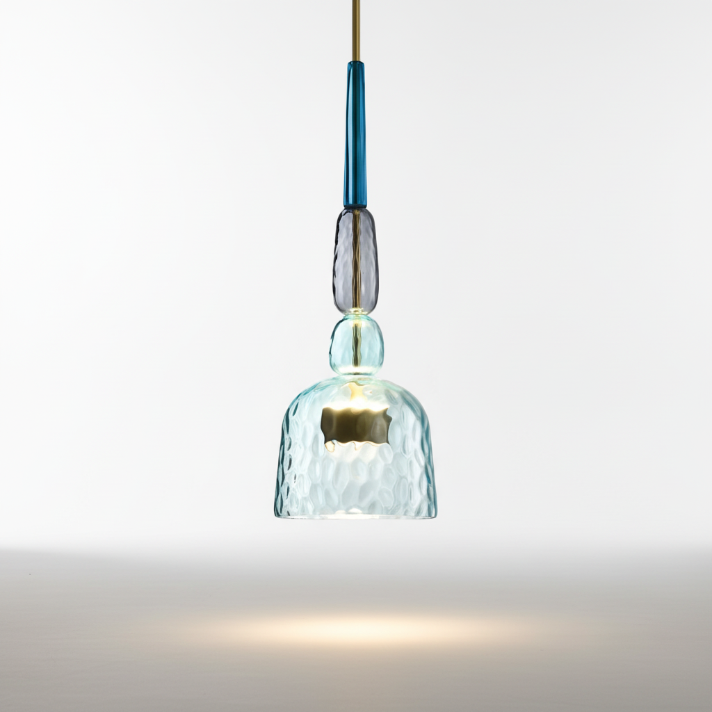 Zylindrische Glas Hängeleuchte - Colorluma