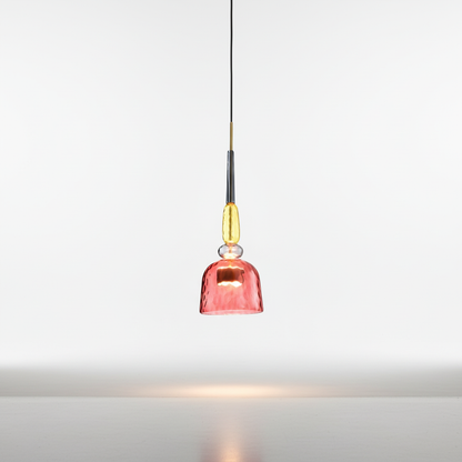 Zylindrische Glas Hängeleuchte - Colorluma