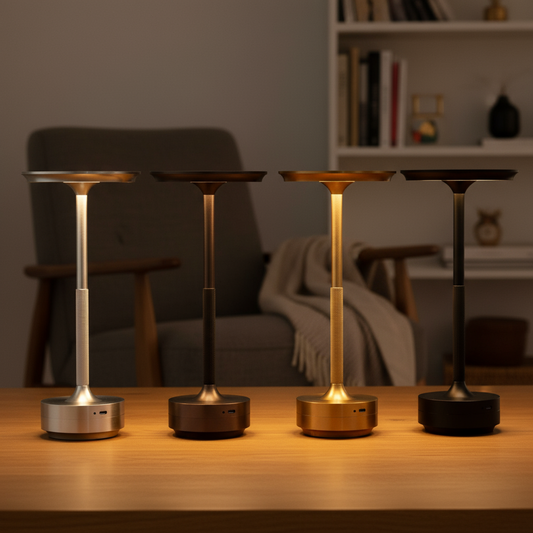 ClarityGlow DeLuxe | Wireless LED Table Lamp